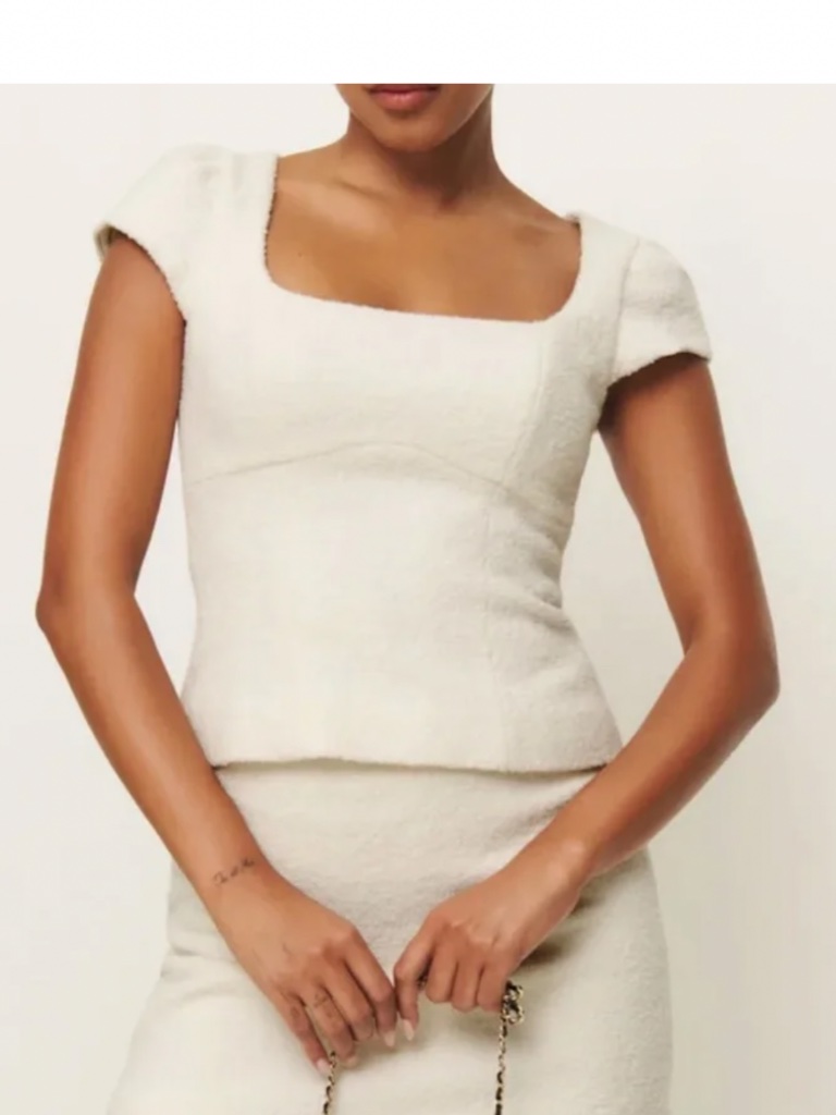 Reformation Maud Top Size 6 Cream